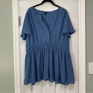 Torrid cornflower blue babydoll top